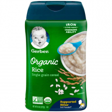 Gerber Organic Single Grain Rice Baby Cereal 227g(6pc/carton)