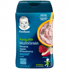 Gerber Hearty Bits MultiGrain Banana Apple Strawberry Toddler Cereal  227g(6pc/carton)