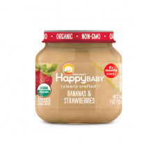 Happy Organic Stage-2 Banana Strawberry 113g (6pcs/carton)