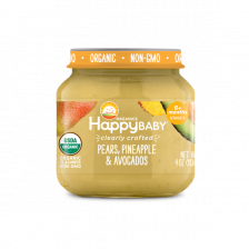 Happy Organic Stage-2 Pear Pineapple Avocado 113g (6pcs/carton)
