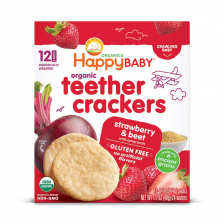 Happy Organic Teethers Cracker Strawberry 48g (6pcs/carton)