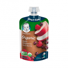 Gerber Organic 2nd Foods Banana Raspberry and Yogurt with Vanilla Pouch 99g(12pcs/carton)
