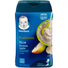 Gerber Probiotic Rice Banana Apple Baby Cereal 227g(6pc/carton)